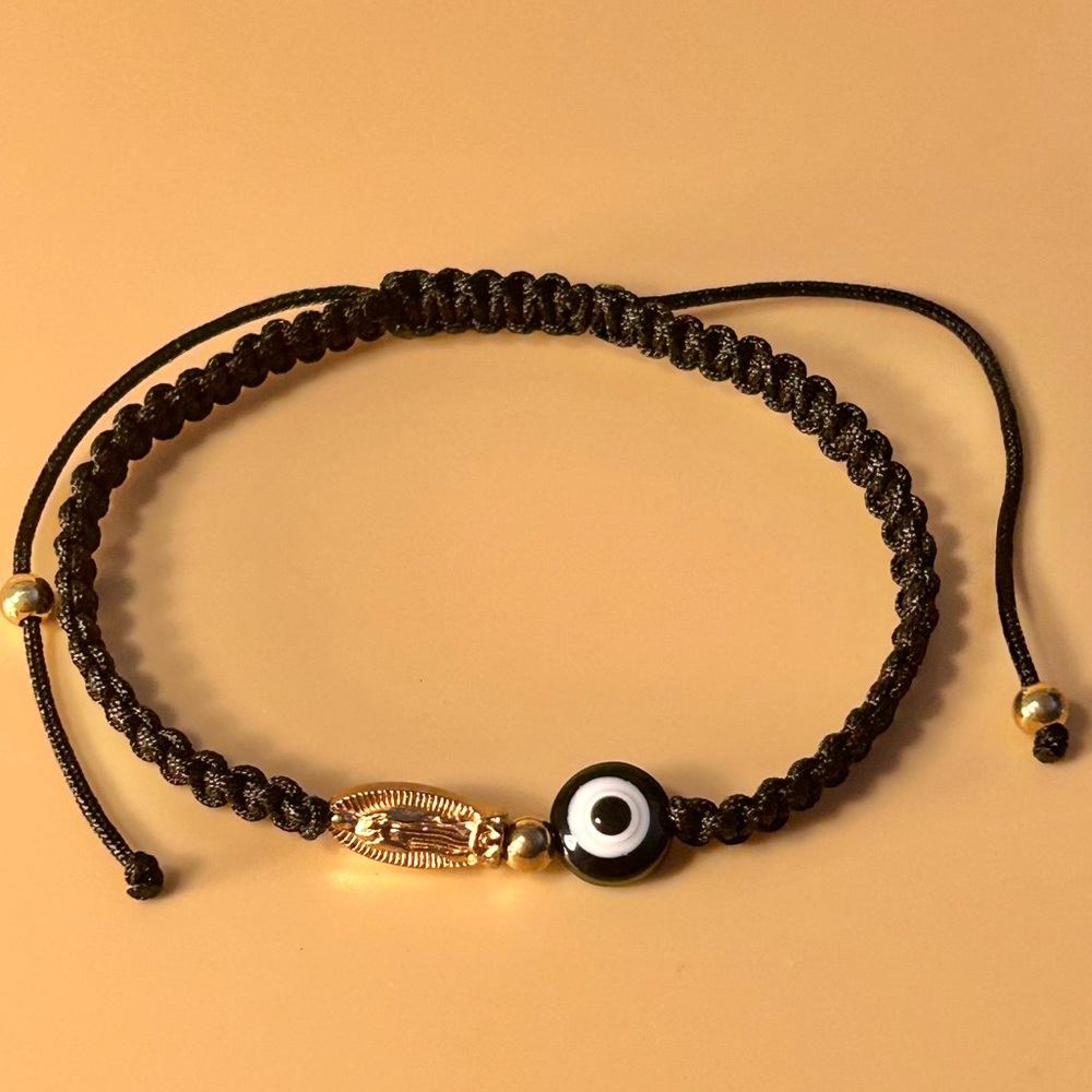 Our Lady of Guadalupe 🧿🖤 Black Evil Eye Bracelet